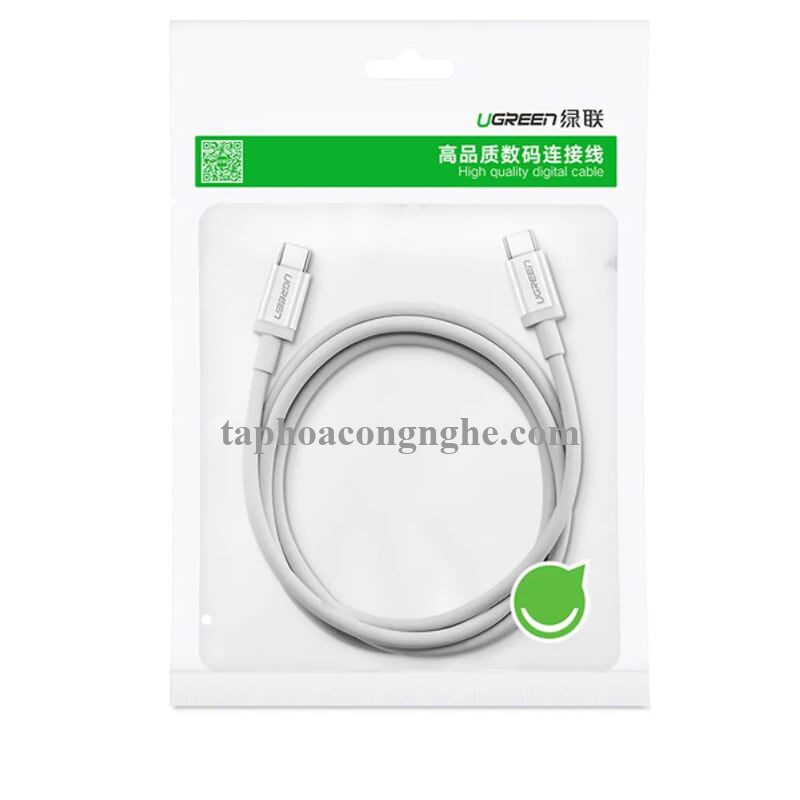 Ugreen 60517 0.5M màu Trắng Cáp Data Type C 2.0 đầu nhôm US264 30060517